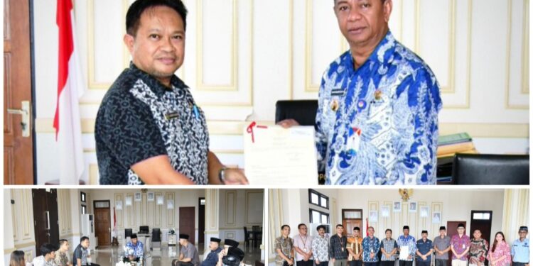 Kepastian Hukum Aset Daerah, Oskar Manoppo Terima SHM Tanah Pemda