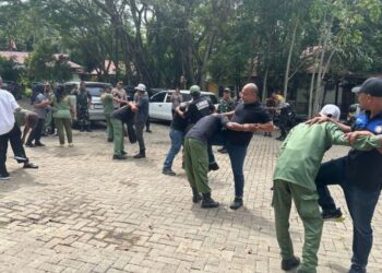 Dukung Pelaksanaan Tugas, Sat Binmas Polres Kotamobagu Gelar Pelatihan Satlinmas