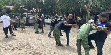 Dukung Pelaksanaan Tugas, Sat Binmas Polres Kotamobagu Gelar Pelatihan Satlinmas