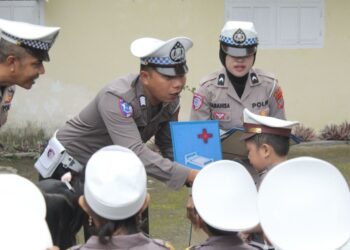 Polsanak, Satlantas Polres Kotamobagu Edukasi Anak-Anak TK Bhayangkari Tertib Berlalu Lintas