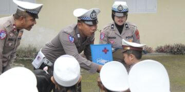 Polsanak, Satlantas Polres Kotamobagu Edukasi Anak-Anak TK Bhayangkari Tertib Berlalu Lintas