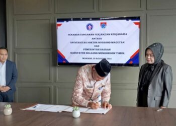 Dorong Peningkatan Dunia Pendidikan, Oskar Manoppo Teken Kerjasama dengan UDN Magetan