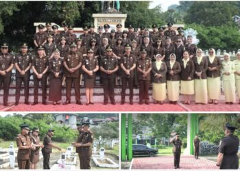 Jelang Harla Kejaksaan RI ke 80, Kejari Kotamobagu Gelar Ziarah ke TMP