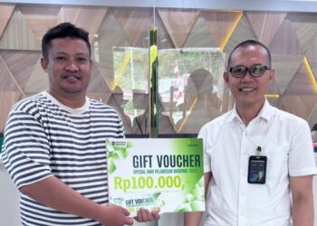 Semarak HPN 2025, Pegadaian Gorontalo Sapa Pelanggan dan Bagi Voucher Tabungan Emas