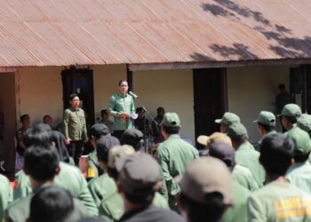 Wali Kota Weny Gaib, Kukuhkan Anggota Sat Linmas se Kotamobagu
