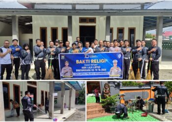 Sambut HUT Lalu Lintas ke-70, Satlantas Polres Kotamobagu Gelar Bakti Religi di Rumah Ibadah