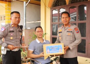 Momentum HUT Lalu Lintas ke-70‎, Sat Lantas Polres Kotamobagu Gelar Bakti Sosial