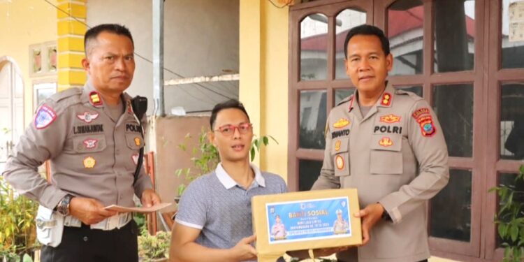 Momentum HUT Lalu Lintas ke-70‎, Sat Lantas Polres Kotamobagu Gelar Bakti Sosial