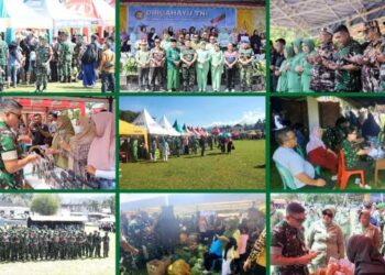 Sambut HUT TNI ke 80, Kodim 1303 Bolmong Gelar Bazar Murah dan Baksos