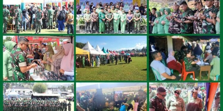 Sambut HUT TNI ke 80, Kodim 1303 Bolmong Gelar Bazar Murah dan Baksos