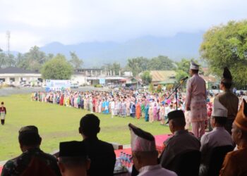 Pimpin Upacara HUT ke 61 Provinsi Sulut, Asisten I Pemkot Kotamobagu Bacakan Sambutan Gubernur
