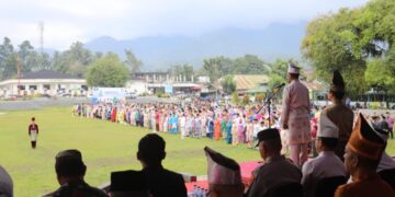 Pimpin Upacara HUT ke 61 Provinsi Sulut, Asisten I Pemkot Kotamobagu Bacakan Sambutan Gubernur