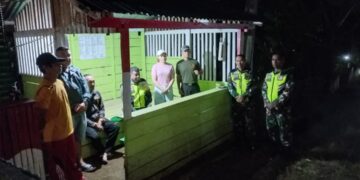 Tinjut Surat Edaran Gubernur, Personil Kodim 1303/Bolmong Galakkan Patroli Siskamling