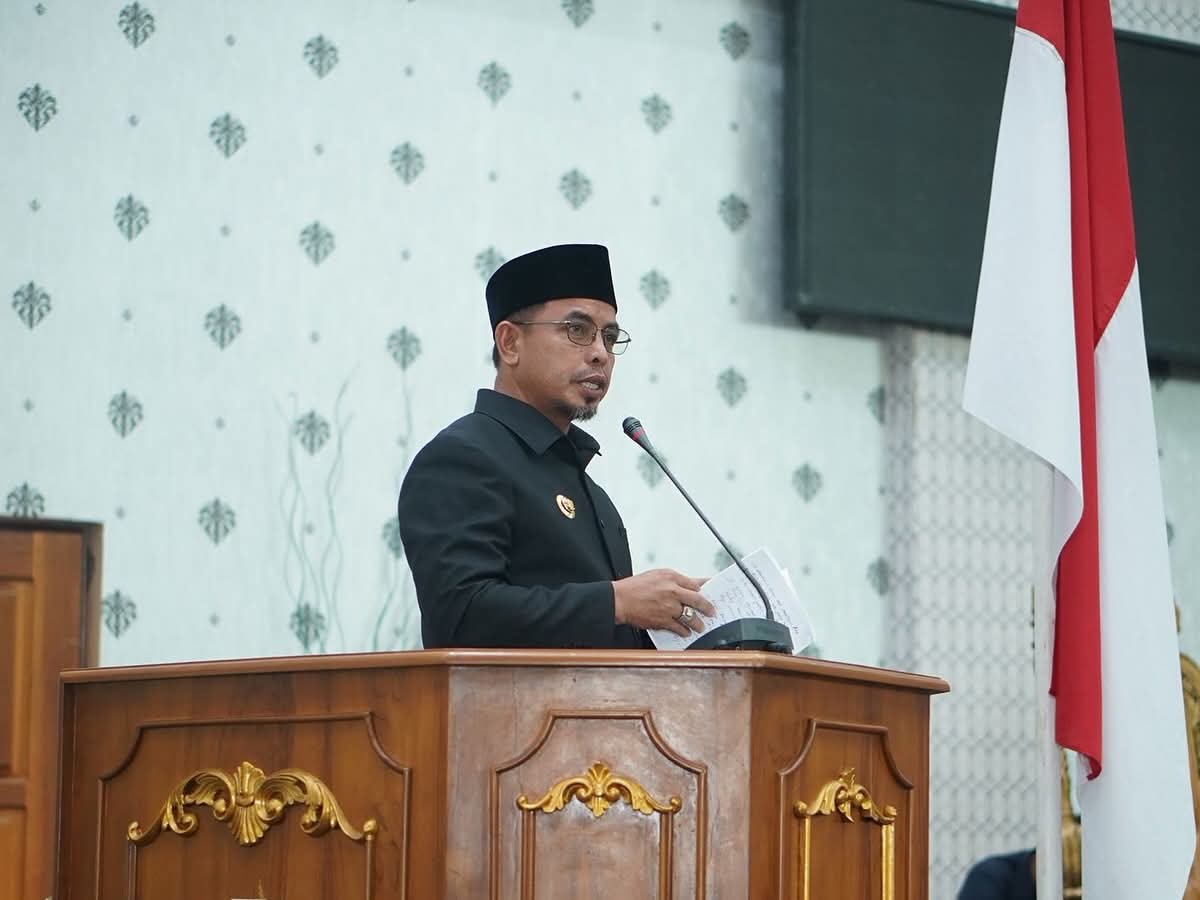 Foto : Bupati Boltara Sirajudin Lasena, saat menyampaikan sambutannya