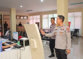 Pastikan Pelayanan Optimal, Kapolres Kotamobagu Sidak Unit Layanan Polres Kotamobagu