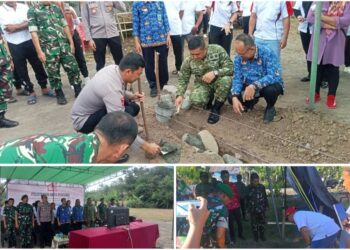 Dihadiri Dandim 1303/Bolmong, Ground Breaking Pembangunan KDKMP Serentak di Tiga Wilayah
