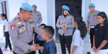 Maknai HUT ke-23, Propam Polres Kotamobagu Berbagi Kebahagiaan Bersama Anak Yatim