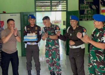 Momentum HUT ke 23, Propam Polres Kotamobagu Terima Kejutan Dari Sub Denpom XIII/1-4 Bolmong