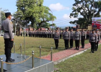 Pimpin Apel, Kapolres Kotamobagu Launching Nomenklatur Jabatan Pamapta