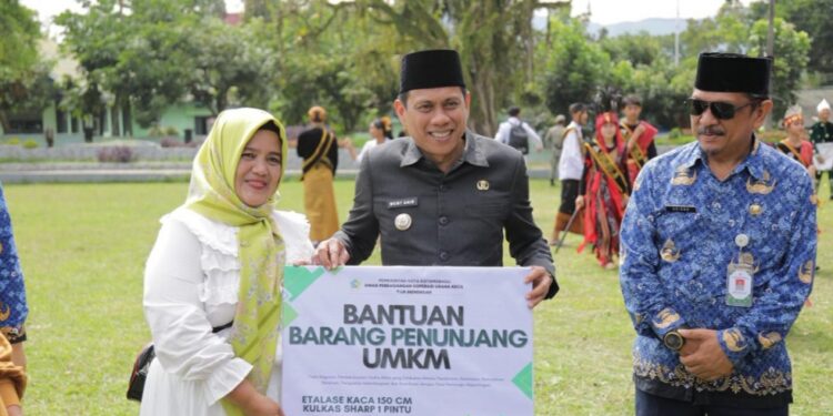 Momentum Hari Sumpah Pemuda ke 97, Weny Gaib Serahkan Bantuan untuk UMKM