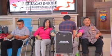 Sambut HUT ke 74 Humas Polri, Polres Kotamobagu Gelar Aksi Donor Darah