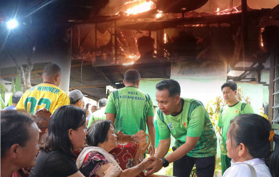 Kunjungi Warga Korban Kebakaran, Kapolres Kotamobagu Sampaikan Rasa Empati