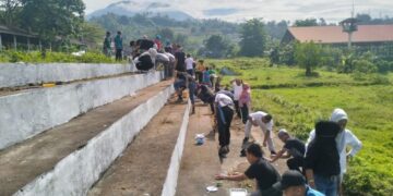 Jaga Keberlangsungan Aset Daerah, ASN Pemkot Kotamobagu Bersih-Bersih Kawasan Gelora Ambang