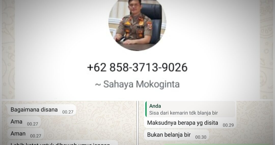 Modus Penipuan, Nama Kepala Dinas Satpol PP dan Damkar Kotamobagu Dicatut