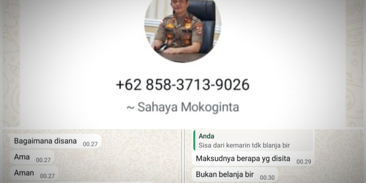 Modus Penipuan, Nama Kepala Dinas Satpol PP dan Damkar Kotamobagu Dicatut