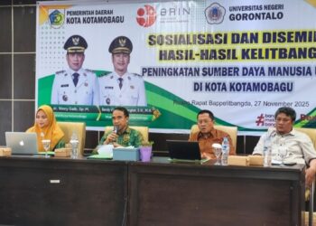 Tingkatkan SDM Unggul, Pemkot Kotamobagu Gelar Sosialisasi dan Diseminasi Hasil Kelitbangan