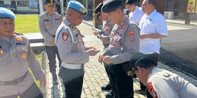 Didampingi Wakapolres, Bid Propam Sulut Gelar Gaktibplin di Polres Kotamobagu