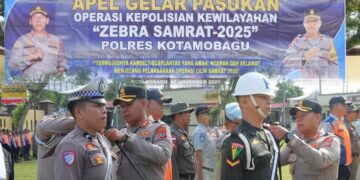 Ops Zebra Samrat 2025 Resmi Dimulai, Kapolres Kotamobagu Pimpinan Apel Kesiapan Pasukan