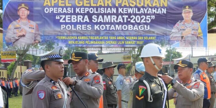 Ops Zebra Samrat 2025 Resmi Dimulai, Kapolres Kotamobagu Pimpinan Apel Kesiapan Pasukan