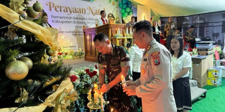 Bentuk Sinergitas, Kapolres Kotamobagu Hadiri Safari Natal Gubernur Sulut