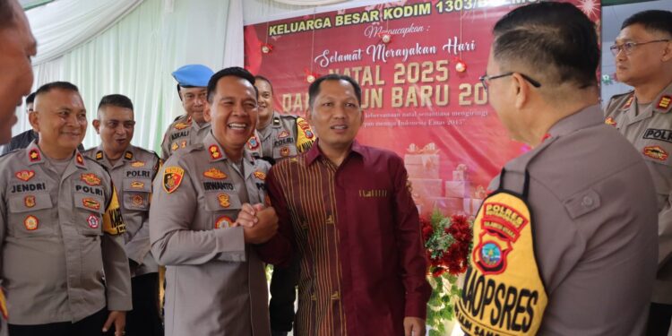 Semangat Kebersamaan, Kapolres Kotamobagu Safari Natal ke Kediaman Dandim 1303/Bolmong