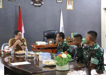 Weny Gaib Sambut Hangat Kunjungan Danyon Yonif TP 868/Bantong Sakti