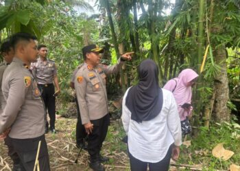 Wujud Kepedulian Polri, Kapolres Kotamobagu Siap Fasilitasi Pembangunan Jembatan Gantung di Kelurahan Biga