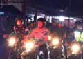 Tunggangi Kendaraan Roda Dua, Kapolres Kotamobagu Pimpin Patroli Malam Natal