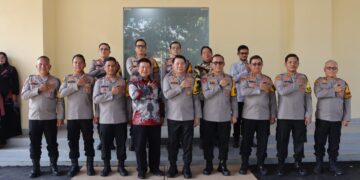 Dipimpin AKBP Irwanto, Polres Kotamobagu Hadiri Open House Natal Polda Sulut