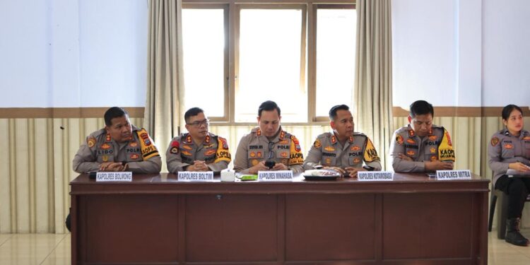 Wujud Dukungan, Polres Kotamobagu Hadiri Pengawasa Ops Lilin Samrat 2025