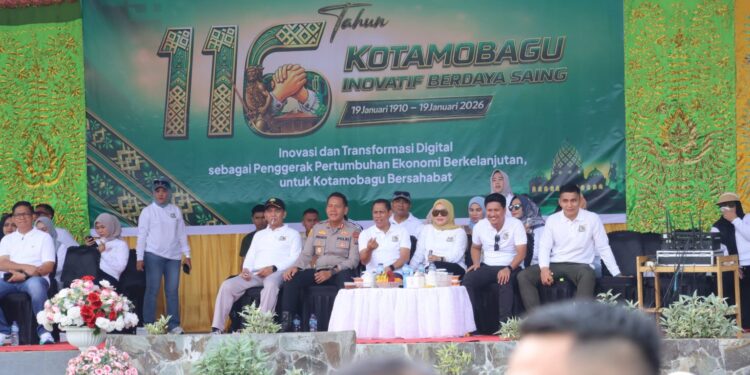 Hadir Langsung, AKBP Irwanto Turut Sukseskan Launching Kegiatan HUT ke 116 Kota Kotamobagu