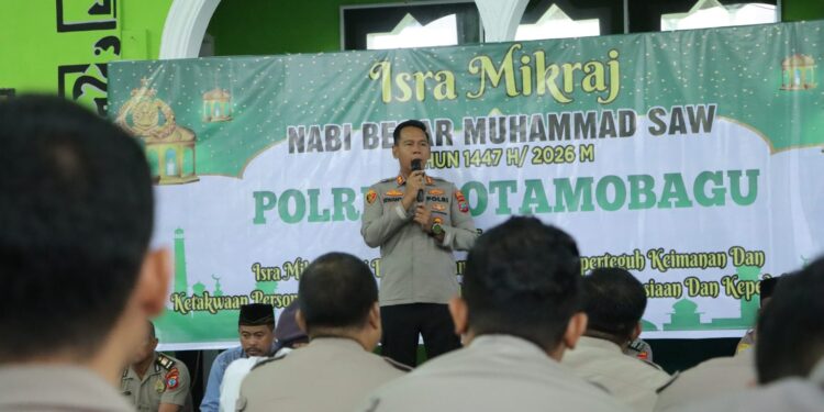 Peringati Isra Mi’raj Nabi Muhammad SAW, Kapolres Kotamobagu Ajak Personel Perkuat Imtaq