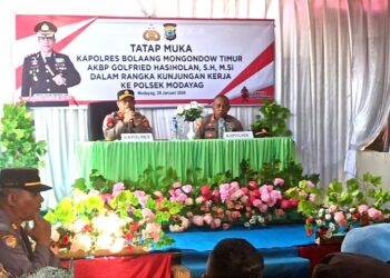 Tatap Muka di Polsek Modayag, AKBP Golfried Tekankan Soal Kedisiplinan