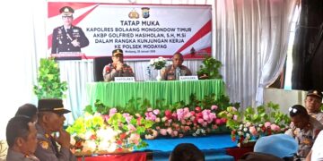 Tatap Muka di Polsek Modayag, AKBP Golfried Tekankan Soal Kedisiplinan