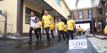 AKBP Irwanto Pimpin Tes Kesamaptaan Jasmani Personel Polres Kotamobagu