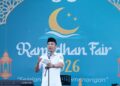Foto : Wakil Bupati Kabupaten Bolaang Mongondow Utara, Moh. Aditya Pontoh, saat membuka Ramadhan Fair di Boroko.
