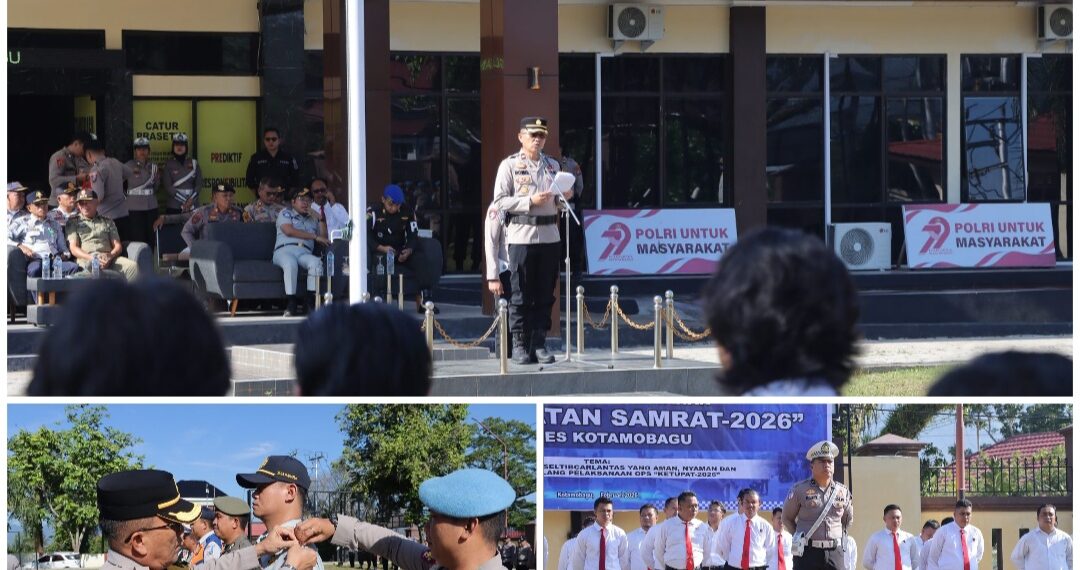 Apel Gelar Pasukan Tandai Dimulainya Ops Keselamatan Samrat Polres Kotamobagu Tahun 2026