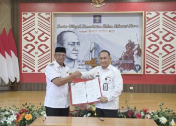 Kerjasama Pelayanan Hukum, Oskar Manoppo Teken Kesepakatan Bersama Kanwil Kemenkumham Sulut