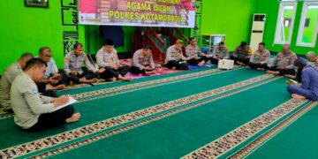 Tingkatkan Imtaq Personel, Polres Kotamobagu Gelar Kegiatan Binrohtal