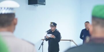 Foto : Saat Bupati Boltara Sirajudin Lasena memimpin Apel Gelar Pasukan Ketupat 2026